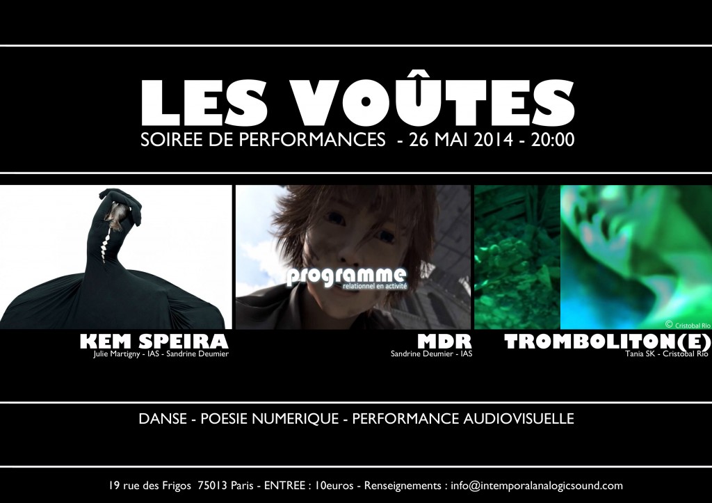 présentation des intervenants des performances du 26 mai
